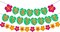 Hawaiian Party Happy Birthday Banner for Tropical Luau Party Palm Leaf Decorations